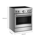 Cuisinière à induction non encastrée de style commercial à 4 éléments avec friture à air KitchenAid® de 30 po KFIS930SSS
