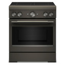 Cuisinière à induction non encastrée de style commercial à 4 éléments avec friture à air KitchenAid® de 30 po KFIS930SBE