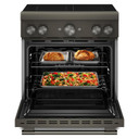 Cuisinière à induction non encastrée de style commercial à 4 éléments avec friture à air KitchenAid® de 30 po KFIS930SBE