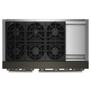 Table de cuisson bicombustible à 6 brûleurs avec plaque chauffante  KitchenAid® de 48 po KFDD948SBE