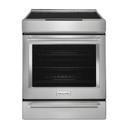 Kitchenaid® Cuisinière de 30 po à induction, commandes frontales et 4 éléments KSIB900ESS