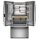 Kitchenaid® Réfrigérateur à portes françaises à profondeur de comptoir et distributeur d’eau externe KRFC736SPS