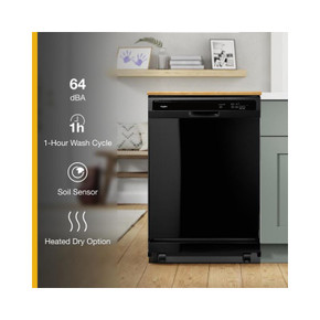 Whirlpool® Lave-vaisselle robuste avec programme de lavage en une heure WDP370PAHB Whirlpool® Lave-vaisselle robuste avec programme de lavage en une heure WDP370PAHB