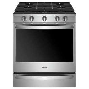 Whirlpool® Cuisinière au gaz intelligente à commandes frontales avec grilles en fonte à charnière EZ-2-LiftTM - 5.8 pi cu WEG750H0HZ