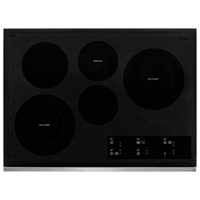 Table de cuisson électrique en vitrocéramique avec deux éléments radiants doubles - 30 po Whirlpool® WCE97US0KS