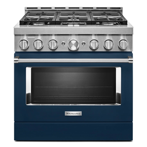 Cuisinière commerciale intelligente au gaz KitchenAid®, 6 brûleurs, 36 po KFGC506JIB