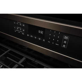 Kitchenaid® Cuisinière au gaz à four double à convection et 5 brûleurs - 30 po KFGD500EBS