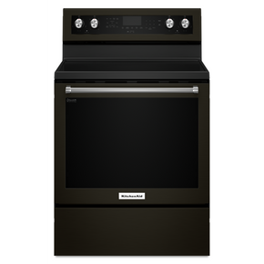 Cuisinière au electrique à convection avec 5 éléments - 30 po KitchenAid® YKFEG500EBS