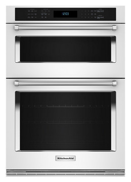 Fours mural combiné avec four à micro-ondes KitchenAid® et mode de friture à air de 30 po KOEC530PWH