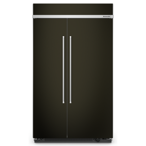 Réfrigérateur encastré côte à côte noir à fini printshield™ - 48 po - 30 pi cu KitchenAid® KBSN708MBS
