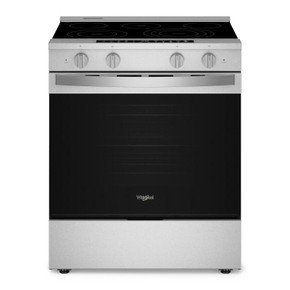 Whirlpool® Cuisinière électrique inteligente à commandes frontales de 30 pouces avec technologie de cuisson à air, revêtement WipeClean™, vapeur/auto-nettoyage, préchauffage à grande vitesse et capacité de 5.3 pi cu YWSES7530RZ