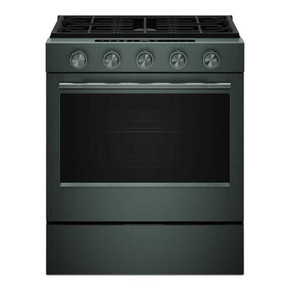 Kitchenaid® Cuisinière au gaz coulissante intelligente avec modes de cuisson à convection et brûleur 2 en 1 - 5 pi cu KSGS530SJP