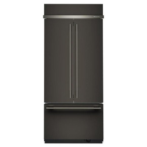Kitchenaid® Réfrigérateur encastré à congélateur inférieur avec intérieur platine- 36 po - 20.8 pi cu KBFN536SBE
