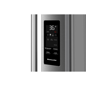 Kitchenaid® Réfrigérateur à portes françaises avec distributeur d’eau et de glaçons extérieur  - 31 pi cu KRFF436SPS Kitchenaid® Réfrigérateur à portes françaises avec distributeur d’eau et de glaçons extérieur  - 31 pi cu KRFF436SPS