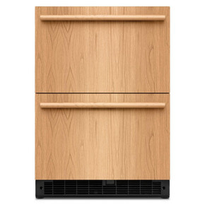 Kitchenaid® Réfrigérateur sous le comptoir à double tiroir prêt pour le panneau de recouvrement - 24 po KURT524SPA