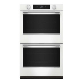 Kitchenaid® Four mural double électrique intelligent de 30 pouces avec modes de cuisson assistée - Blanc KOED730SWH