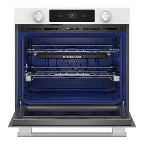 Kitchenaid® Four mural simple électrique intelligent de 30 pouces avec modes de cuisson assistée - Blanc KOES730SWH