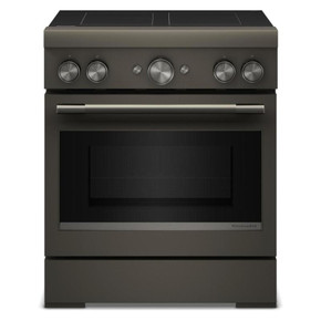 Cuisinière à induction non encastrée de style commercial à 4 éléments avec friture à air KitchenAid® de 30 po KFIS930SBE
