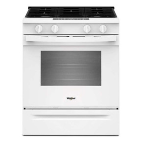 Whirlpool® Cuisinière au gaz intelligente avec technologie de cuisson à air et nettoyage à la vapeur de 30 po WSGS4530TW