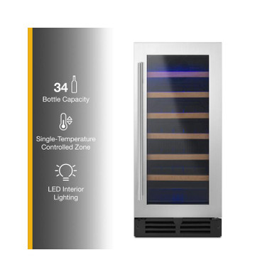 Whirlpool® Cellier encastré sous le comptoir avec porte-serviettes - 15 po WUW35X15DS