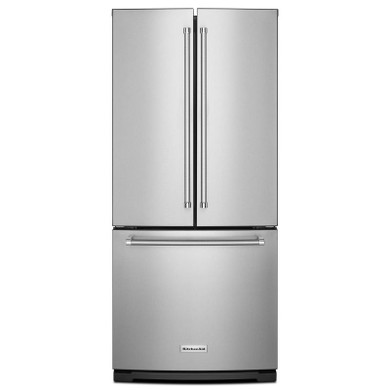 Kitchenaid® Réfrigérateur à portes françaises à profondeur standard avec distributeur intérieur - 20 pi cu - 30 po KRFF300ESS