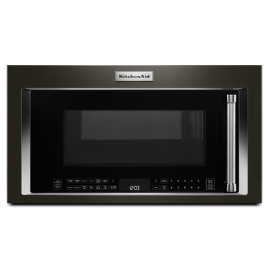 Four à micro-ondes à convection et hotte intégrée KitchenAid® avec mode de friture à air YKMHC319LBS