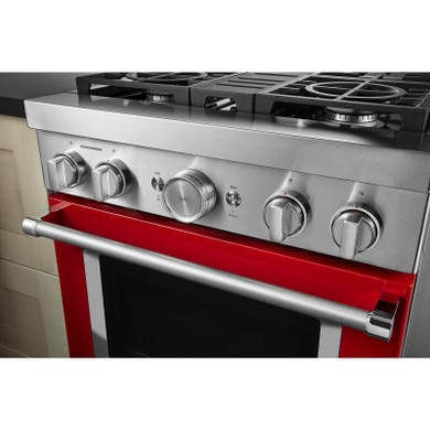 Cuisinière commerciale intelligente au gaz KitchenAid®, 4 brûleurs, 30 po KFGC500JPA