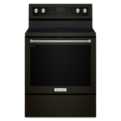 Cuisinière au electrique à convection avec 5 éléments - 30 po KitchenAid® YKFEG500EBS