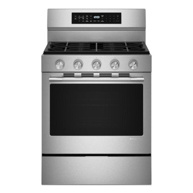 Kitchenaid® Cuisinière au gaz non encastrée intelligente avec modes de cuisson à convection - 5 pi cu KFGS530SPS