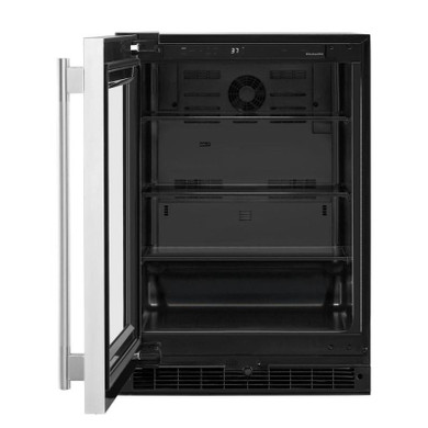 Kitchenaid® Réfrigérateur sous le comptoir avec porte en verre - 24 po KURL324SSB