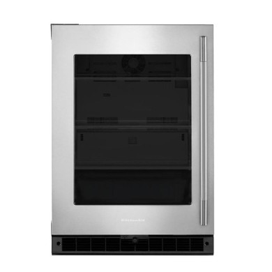 Kitchenaid® Réfrigérateur sous le comptoir avec porte en verre - 24 po KURL324SSB