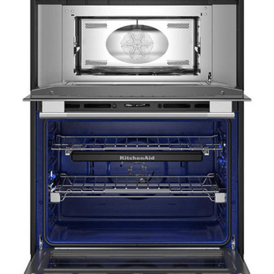 Kitchenaid® Four mural combiné électrique intelligent de 30 pouces avec modes de cuisson assistée - Fini PrintShield™ KOEC730SPS