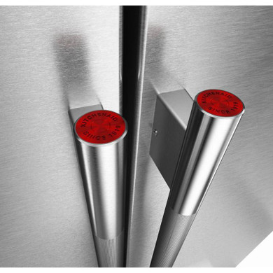 Trousse d'accessoires de personnalisation (poignées) couleur acier inoxydable pour réfrigérateur à portes françaises KitchenAid® W11777157