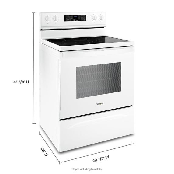 Cuisinière électrique 5 en 1 avec four à friture à l’air - 5.3 pi cu Whirlpool® YWFE550S0LW