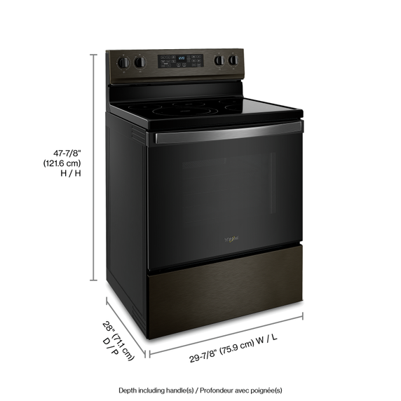 Cuisinière électrique 5 en 1 avec four à friture à l’air - 5.3 pi cu Whirlpool® YWFE550S0LV