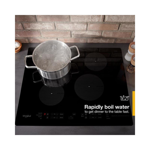 Whirlpool® Table de cuisson à induction pour petits espaces de 24 po WCI55US4JB