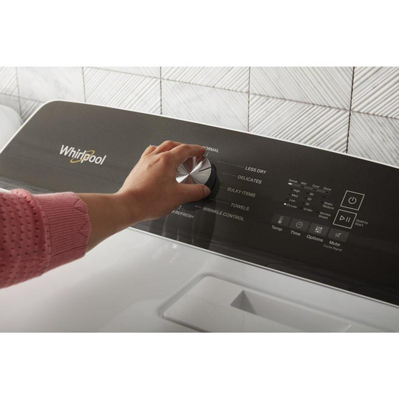 Whirlpool® Sécheuse au gaz à chargement vertical avec capteur d’humidité et vapeur - 7 pi cu WGD5050LW