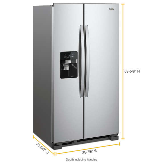 Réfrigérateur côte à côte - 36 po - 25 pi cu Whirlpool® WRS325SDHZ