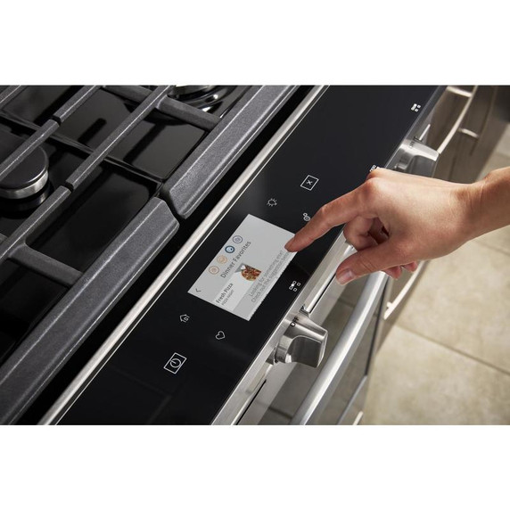 Whirlpool® Cuisinière au gaz intelligente à commandes frontales avec grilles en fonte à charnière EZ-2-LiftTM - 5.8 pi cu WEG750H0HW Whirlpool® Cuisinière au gaz intelligente à commandes frontales avec grilles en fonte à charnière EZ-2-LiftTM - 5.8 pi cu WEG750H0HW