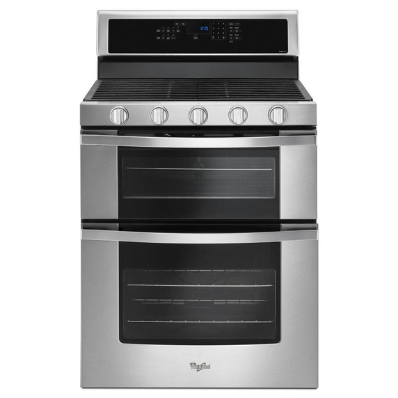 Whirlpool® Cuisinière au gaz à four double avec brûleur ovale central - 6 pi cu WGG745S0FS Whirlpool® Cuisinière au gaz à four double avec brûleur ovale central - 6 pi cu WGG745S0FS