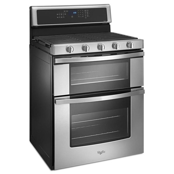 Whirlpool® Cuisinière au gaz à four double avec brûleur ovale central - 6 pi cu WGG745S0FS Whirlpool® Cuisinière au gaz à four double avec brûleur ovale central - 6 pi cu WGG745S0FS