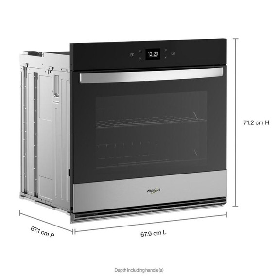 Whirlpool® Four mural simple avec friture à air si connecté de 4.3 pi cu WOES5027LZ
