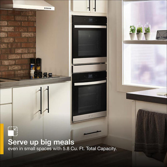 Whirlpool® Four mural double à convection véritable - 24 po - 5.8 pi cu WOD52ES4MZ