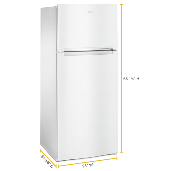 Réfrigérateur compatible avec la trousse de machine à glaçons ez connect - 28 po - 18 pi cu Whirlpool® WRT518SZFW