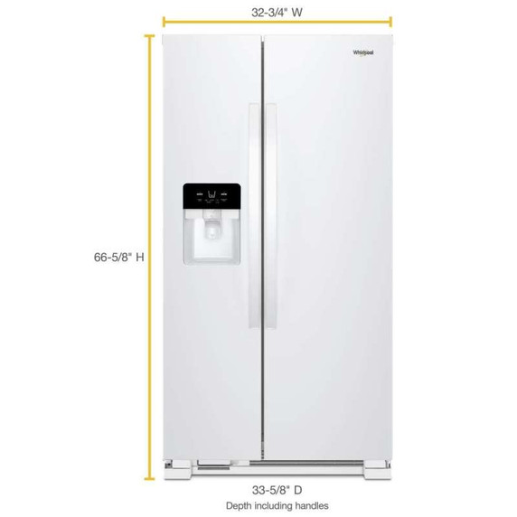 Whirlpool® Réfrigérateur côte à côte - 33 po - 21 pi cu WRS331SDHW