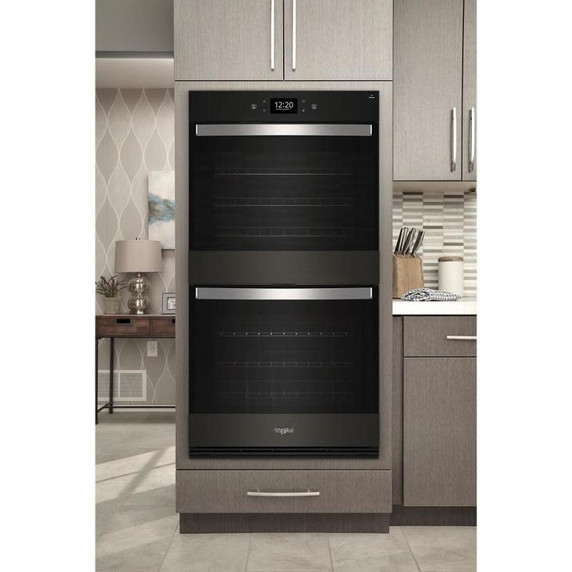 Whirlpool® Four mural double intelligent avec friture à air de 10 pi cu WOED7030PV