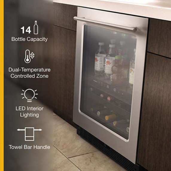 Whirlpool® Centre de rafraîchissement sous le comptoir avec poignée style porte-serviette - 24 po - 5.2 pi cu WUB35X24HZ