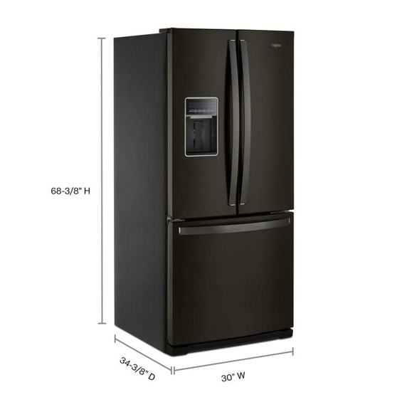 Whirlpool® Réfrigérateur à portes françaises - 30 po - 20 pi cu WRF560SEHV