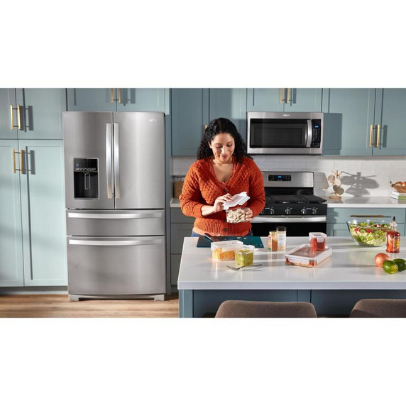 Whirlpool® Réfrigérateur à 4 portes avec bacs de préparation et de rangement, de - 26 pi cu - 36 po WRMF7736PZ Whirlpool® Réfrigérateur à 4 portes avec bacs de préparation et de rangement, de - 26 pi cu - 36 po WRMF7736PZ