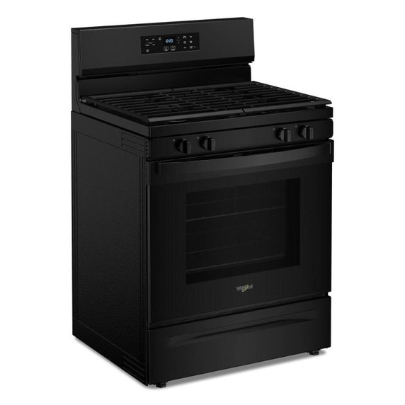 Whirlpool® Cuisinière au gaz autonettoyante avec mode sans préchauffage de 30 po WFGS3530RB